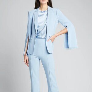 Cinq à Sept RUMER 2-piece set Split-Sleeve Blazer & Flare Front-Split Trousers